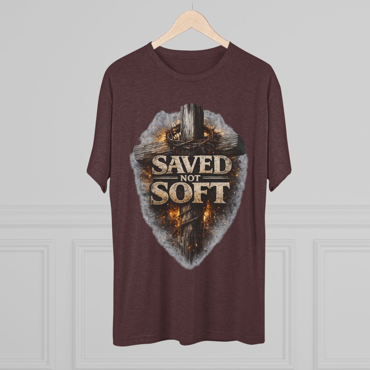Saved but Not Soft Unisex Tri-Blend Crew Tee