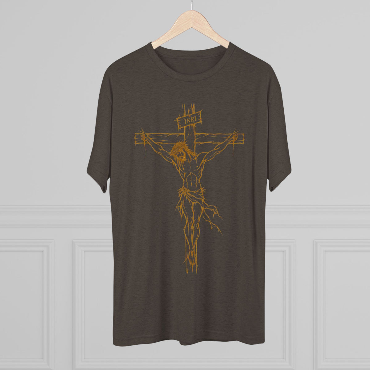 Crucifix Unisex Tri-Blend Crew Tee