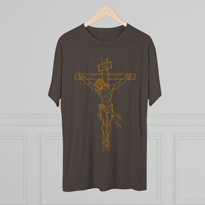 Crucifix Unisex Tri-Blend Crew Tee
