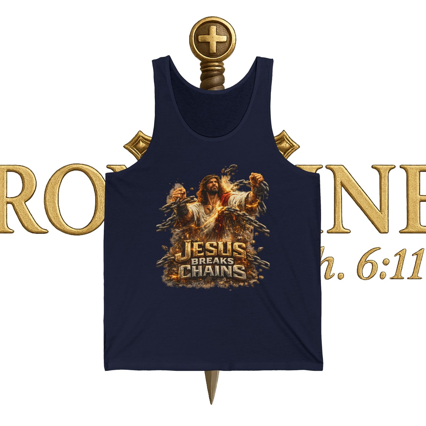 Jesus Breaks Chains Unisex Jersey Tank