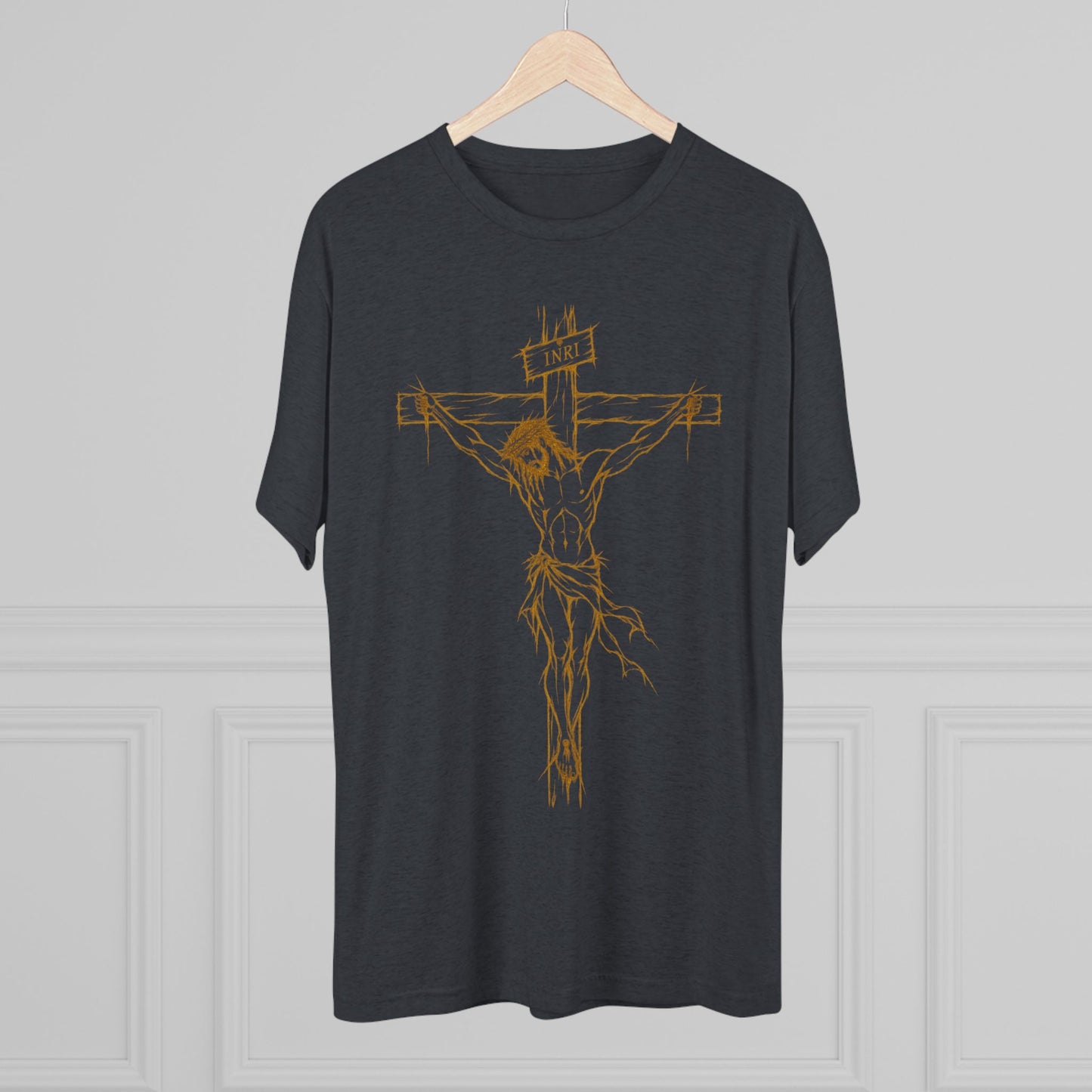 Crucifix Unisex Tri-Blend Crew Tee