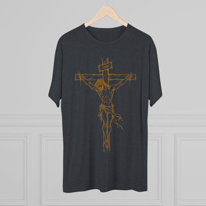 Crucifix Unisex Tri-Blend Crew Tee