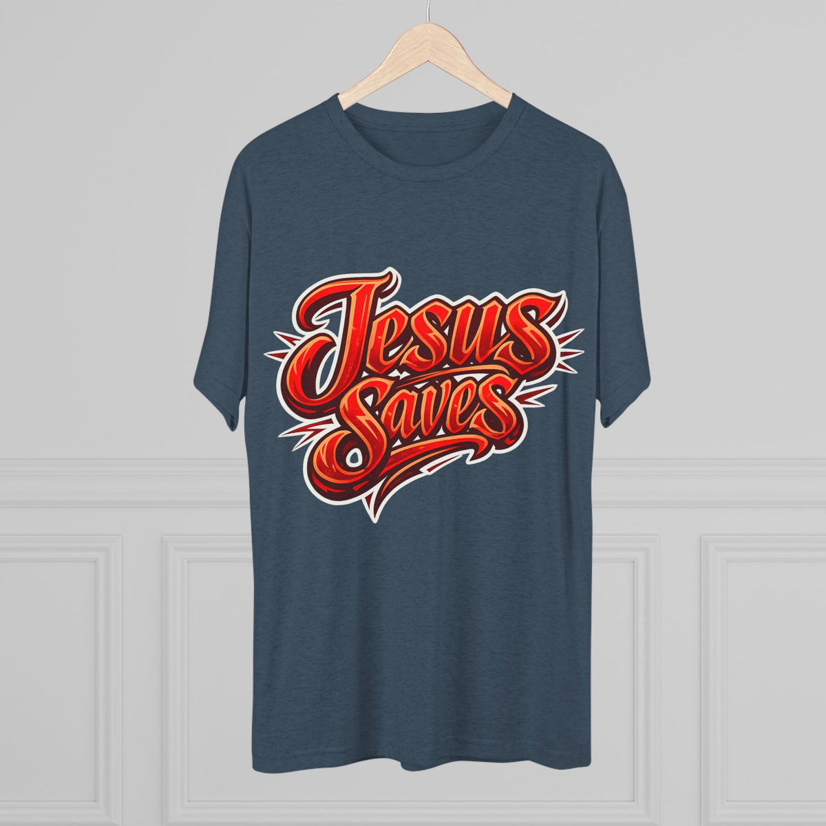 Jesus Saves Unisex Tri-Blend Crew Tee