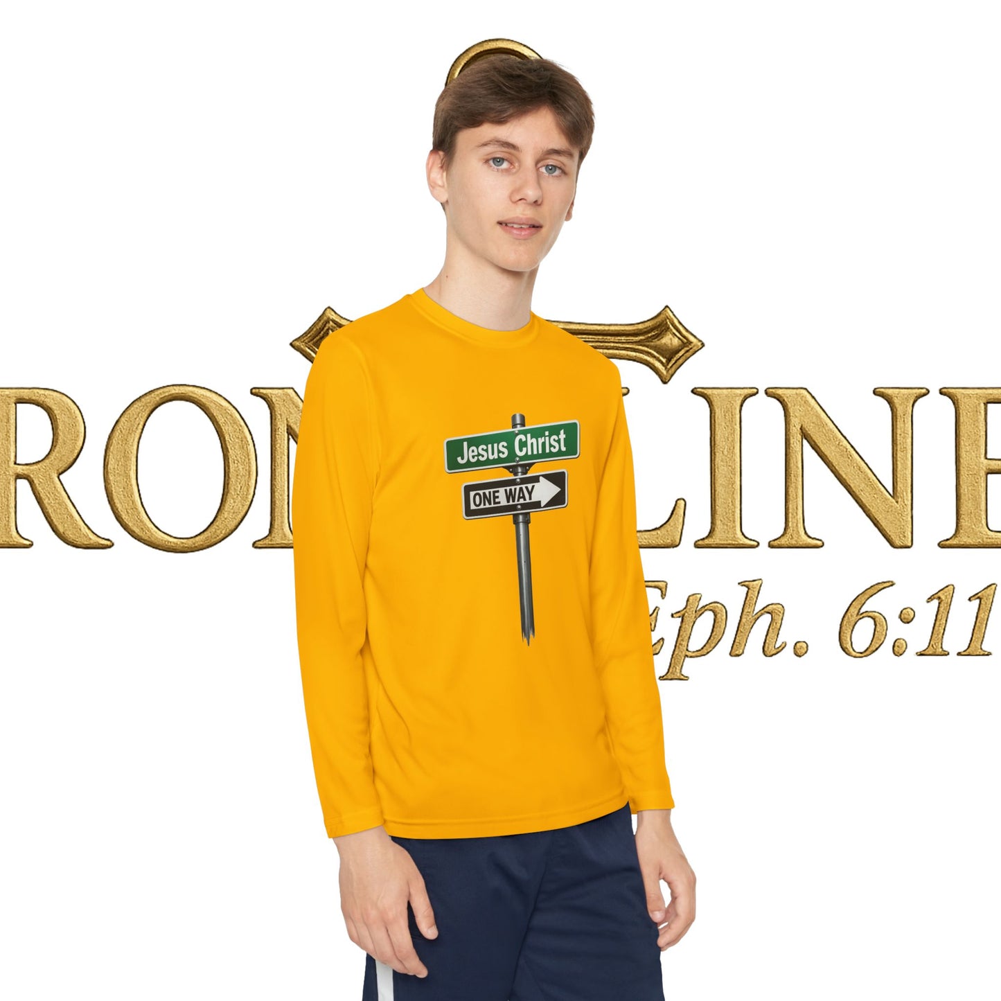Youth Jesus is The Way Long Sleeve Competitor Tee