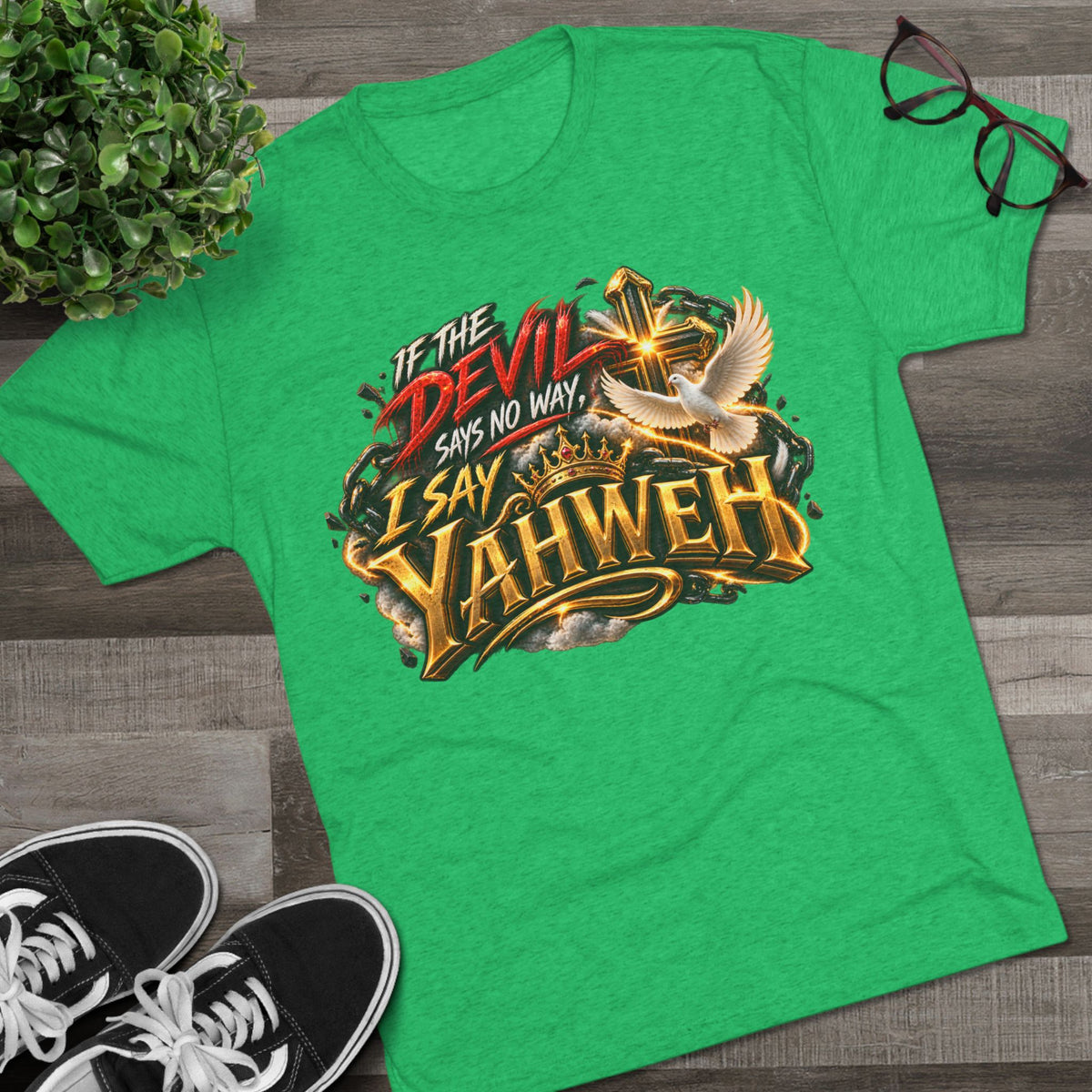 Vintage Yahweh Unisex Tri-Blend Crew Tee