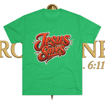 Jesus Saves Unisex Tri-Blend Crew Tee