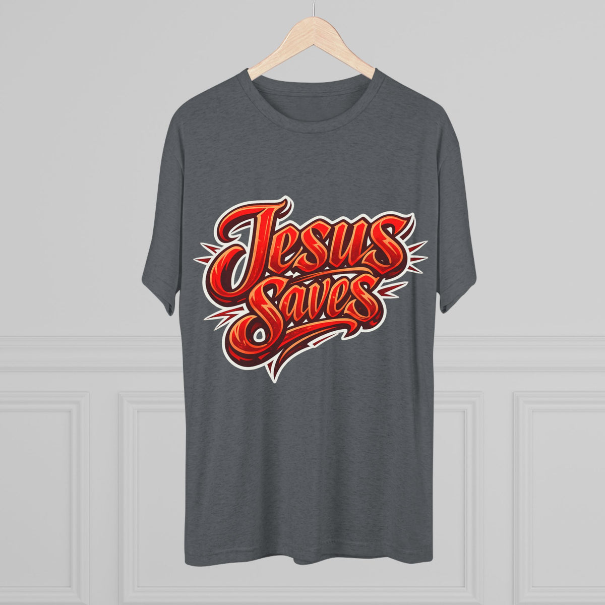 Jesus Saves Unisex Tri-Blend Crew Tee