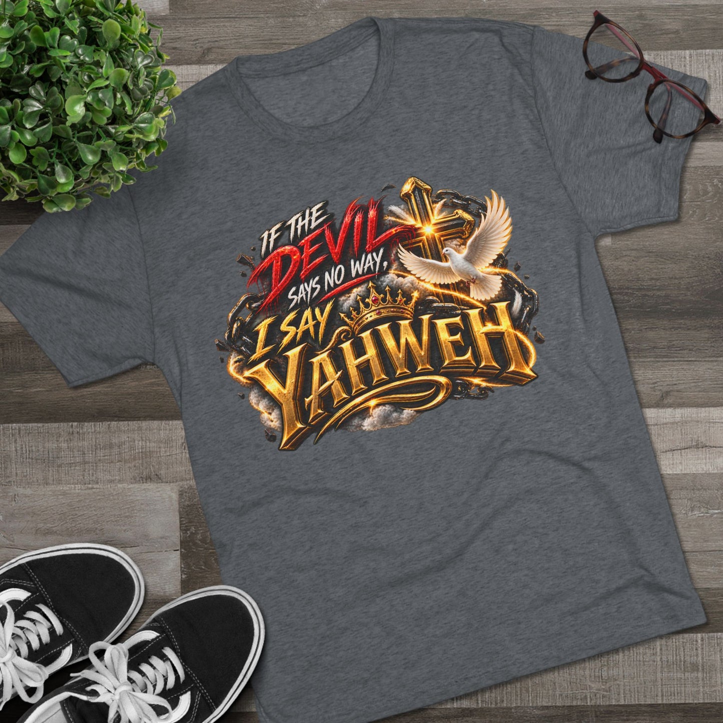 Vintage Yahweh Unisex Tri-Blend Crew Tee