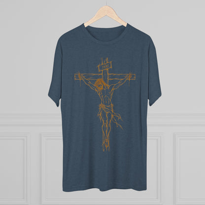 Crucifix Unisex Tri-Blend Crew Tee