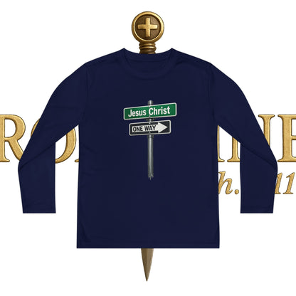 Youth Jesus is The Way Long Sleeve Competitor Tee