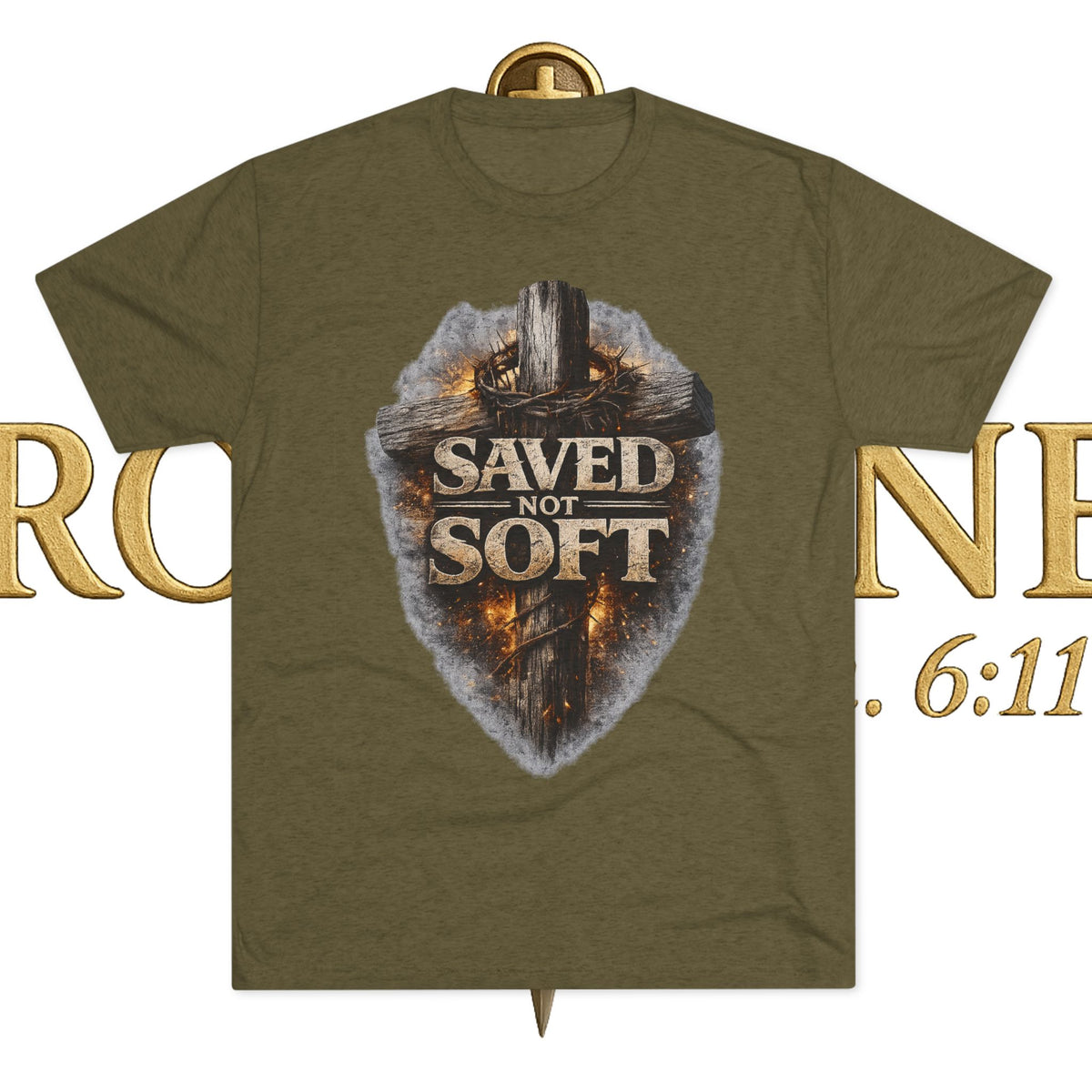 Saved but Not Soft Unisex Tri-Blend Crew Tee