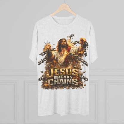 Jesus Breaks Chains Tri-Blend Crew Tee