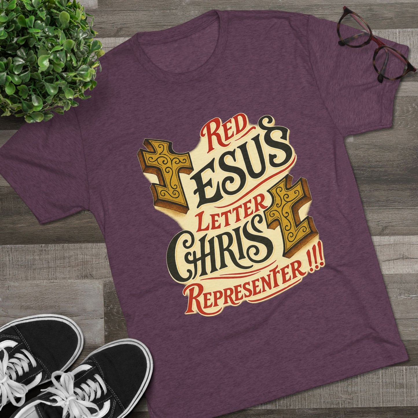 Red Letter Unisex Tri-Blend Crew Tee