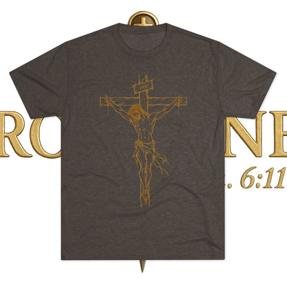 Crucifix Unisex Tri-Blend Crew Tee
