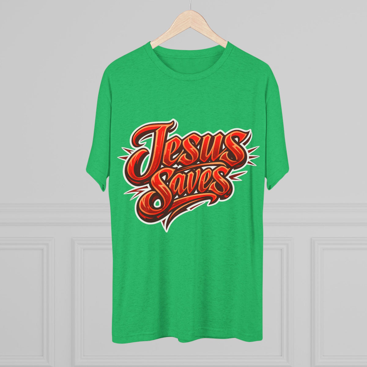Jesus Saves Unisex Tri-Blend Crew Tee