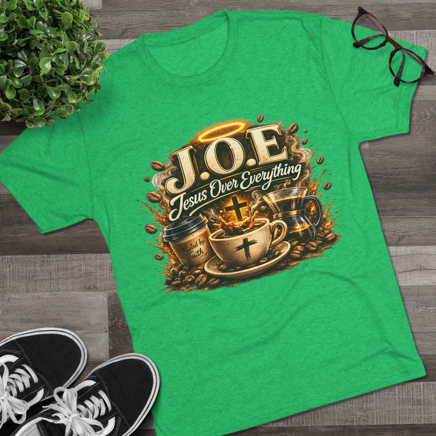 Jesus Over Everything Unisex Tri-Blend Crew Tee