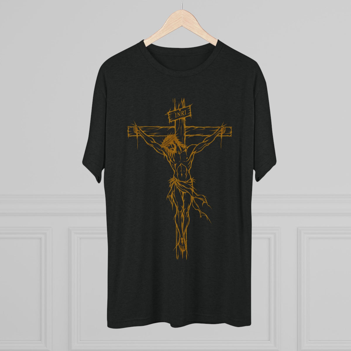 Crucifix Unisex Tri-Blend Crew Tee