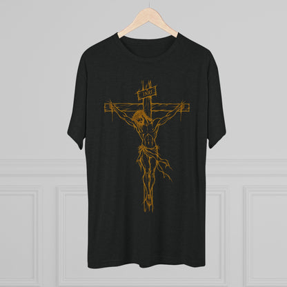 Crucifix Unisex Tri-Blend Crew Tee