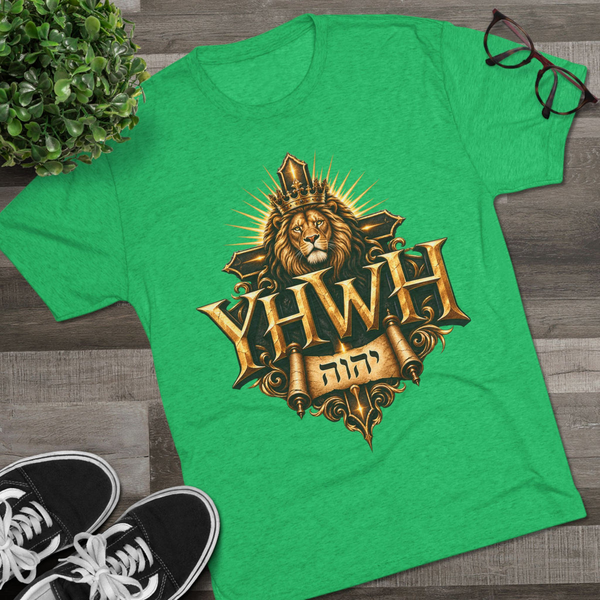 YHWH Unisex Tri-Blend Crew Tee