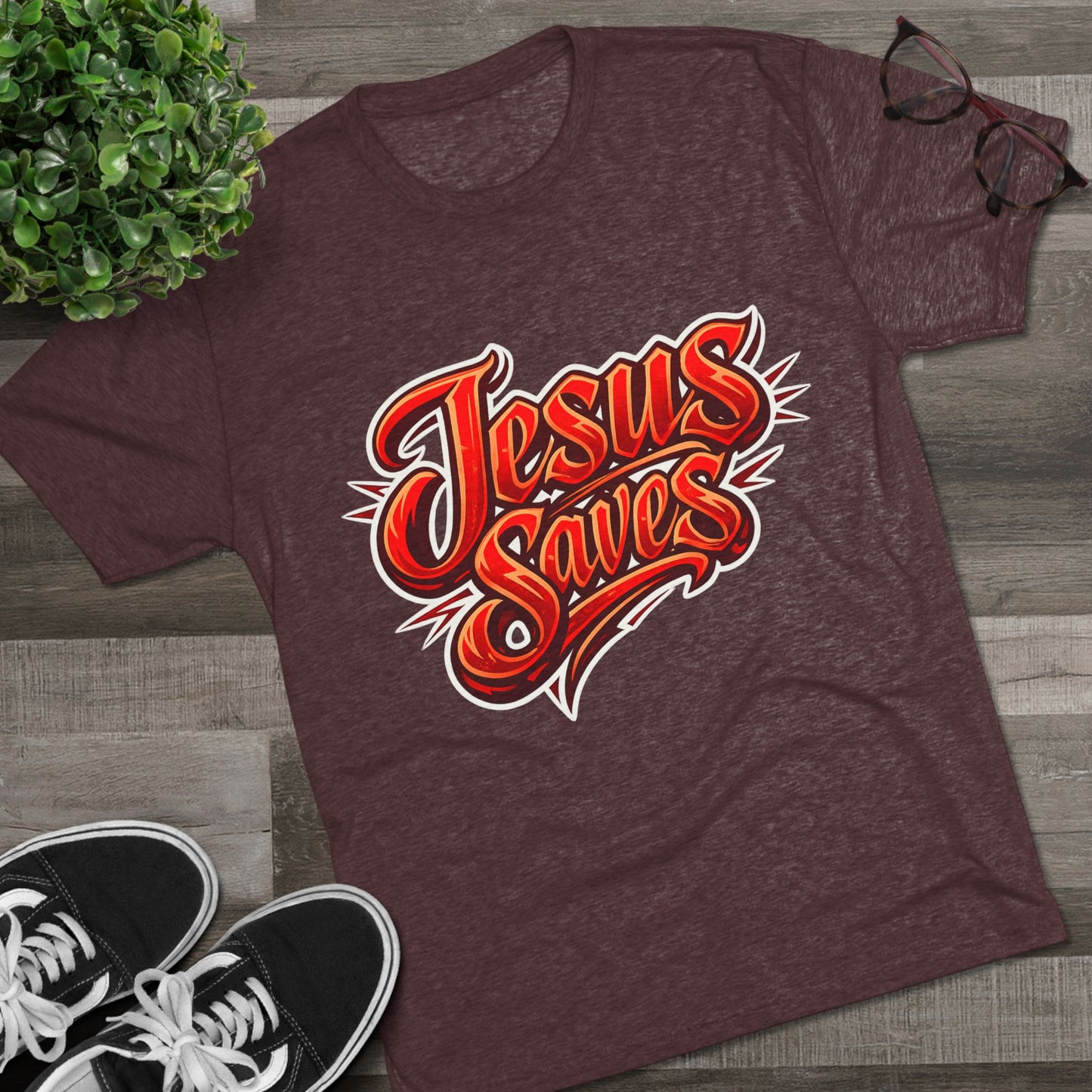 Jesus Saves Unisex Tri-Blend Crew Tee