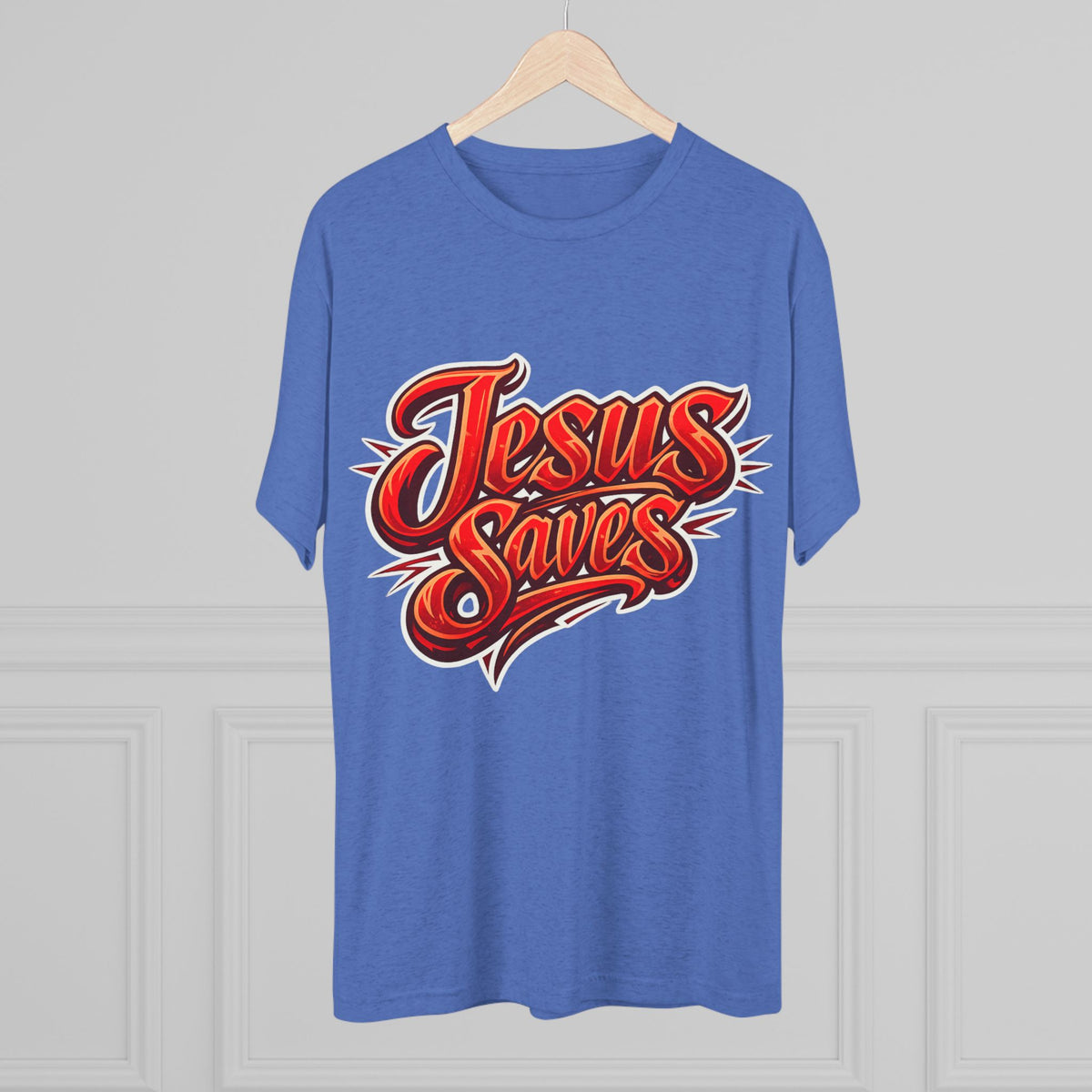 Jesus Saves Unisex Tri-Blend Crew Tee