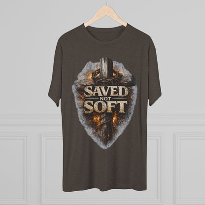 Saved but Not Soft Unisex Tri-Blend Crew Tee