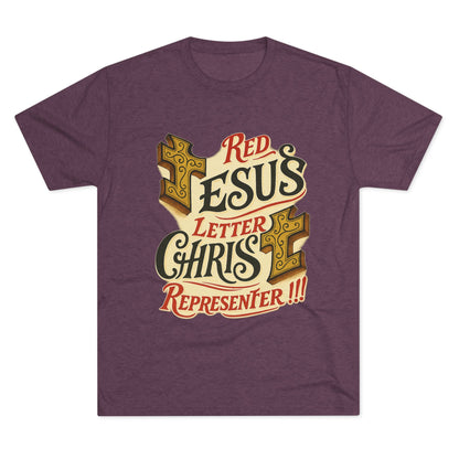 Red Letter Unisex Tri-Blend Crew Tee