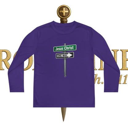 Youth Jesus is The Way Long Sleeve Competitor Tee