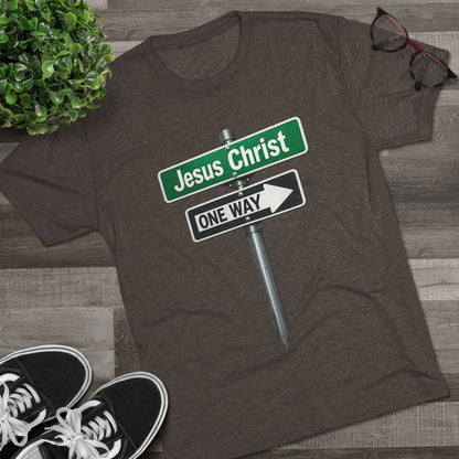 Jesus is The Way Unisex Tri-Blend Crew Tee