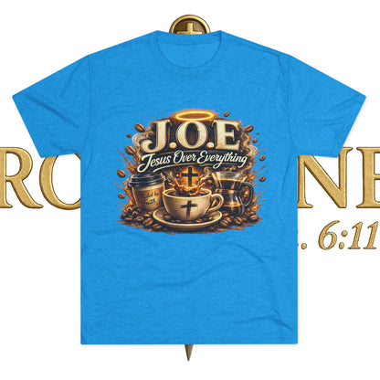Jesus Over Everything Unisex Tri-Blend Crew Tee