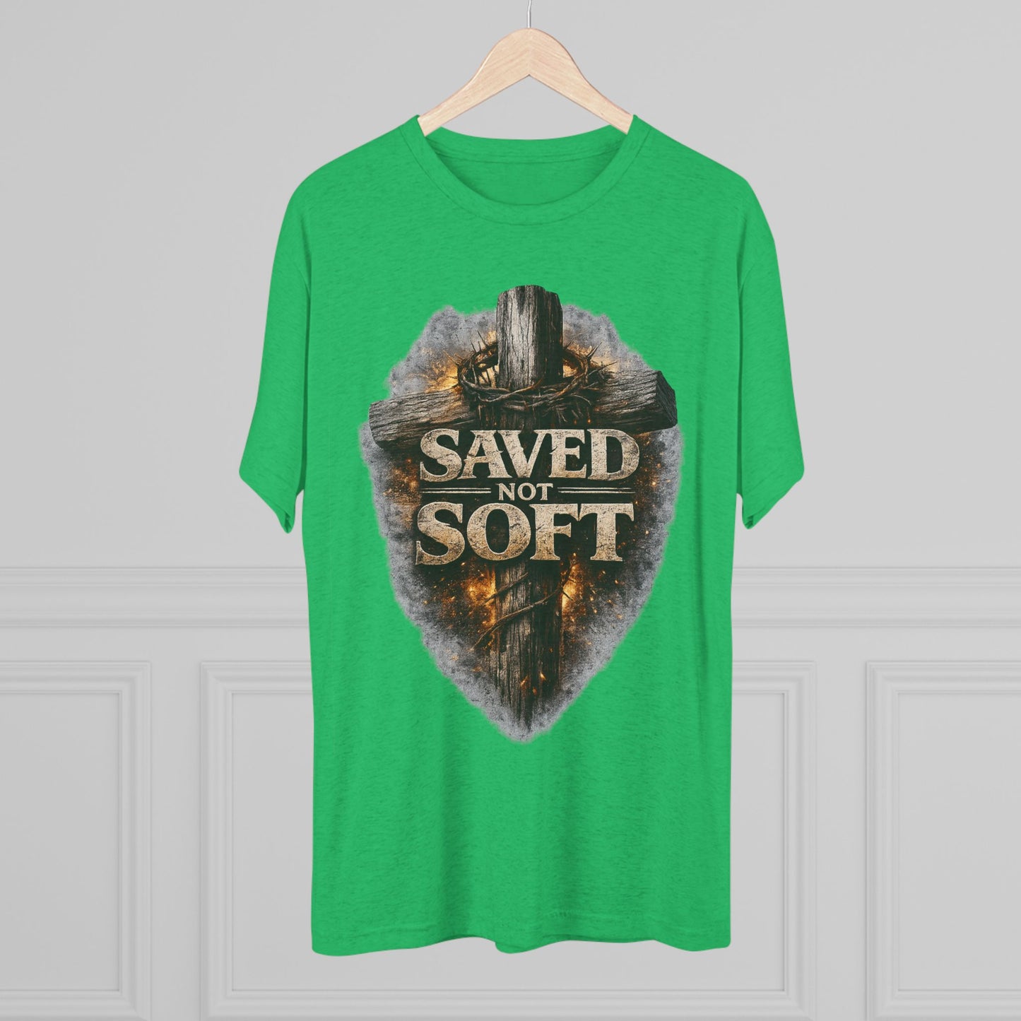 Saved but Not Soft Unisex Tri-Blend Crew Tee