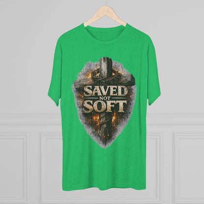Saved but Not Soft Unisex Tri-Blend Crew Tee