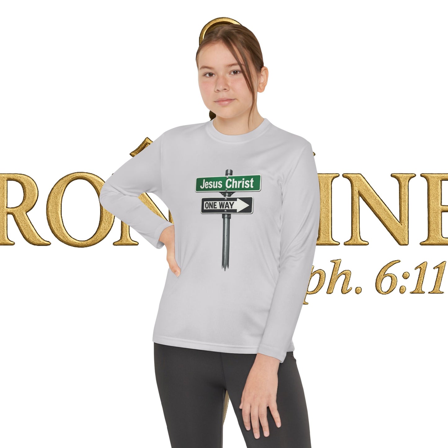Youth Jesus is The Way Long Sleeve Competitor Tee