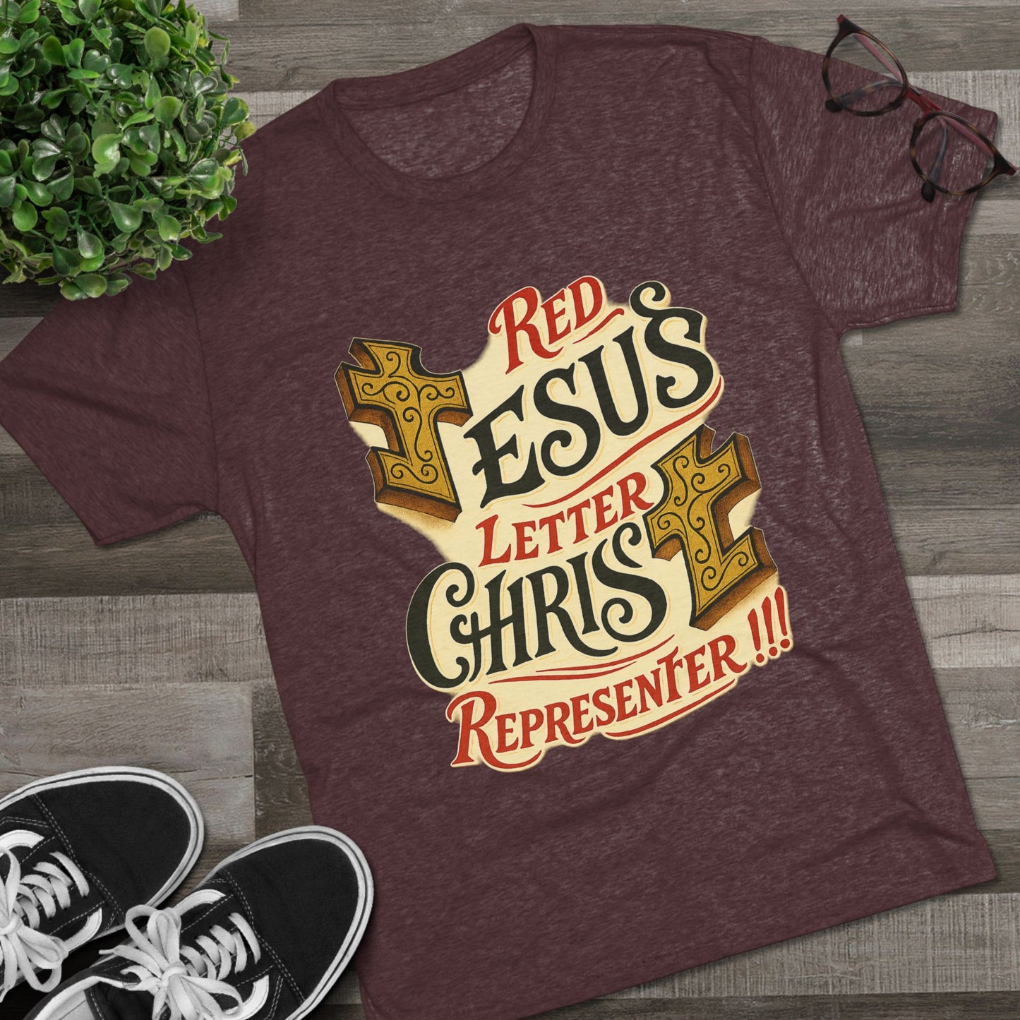 Red Letter Unisex Tri-Blend Crew Tee
