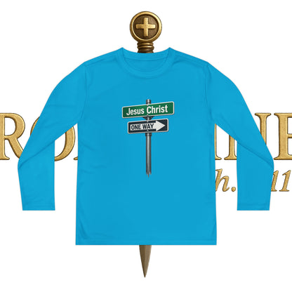 Youth Jesus is The Way Long Sleeve Competitor Tee