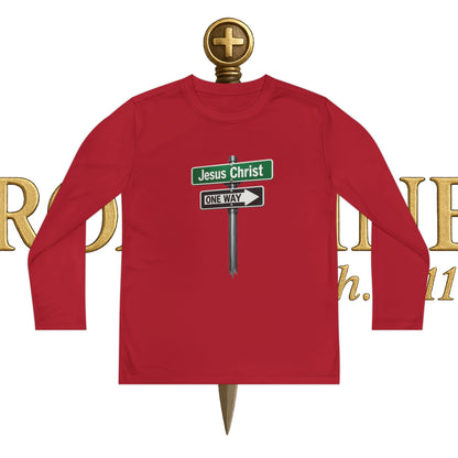 Youth Jesus is The Way Long Sleeve Competitor Tee
