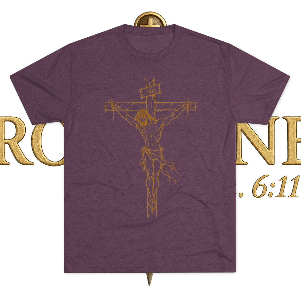 Crucifix Unisex Tri-Blend Crew Tee