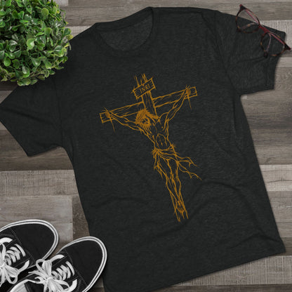 Crucifix Unisex Tri-Blend Crew Tee
