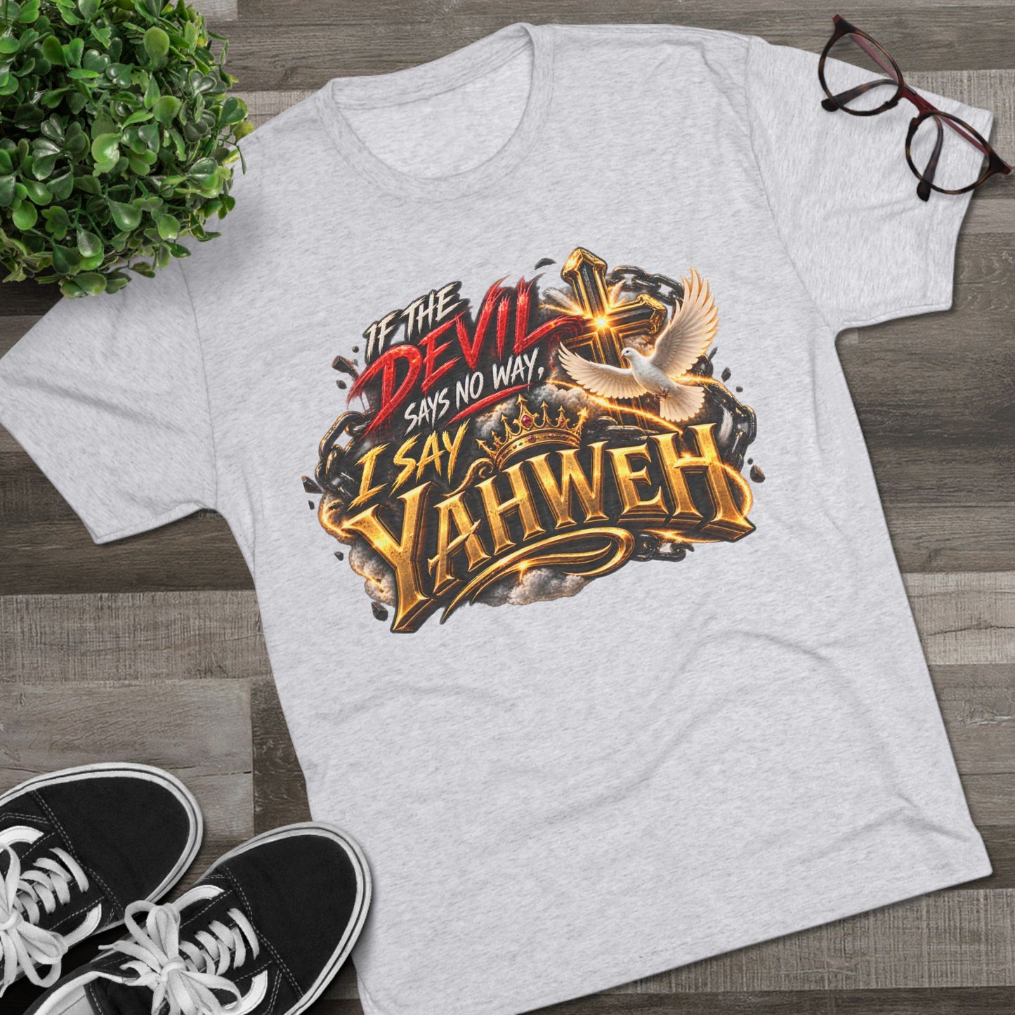 Vintage Yahweh Unisex Tri-Blend Crew Tee