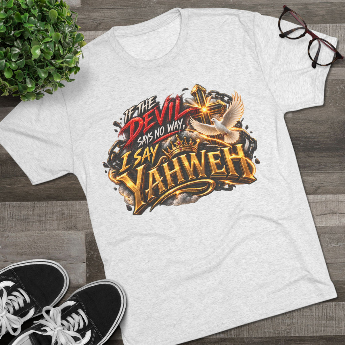 Vintage Yahweh Unisex Tri-Blend Crew Tee