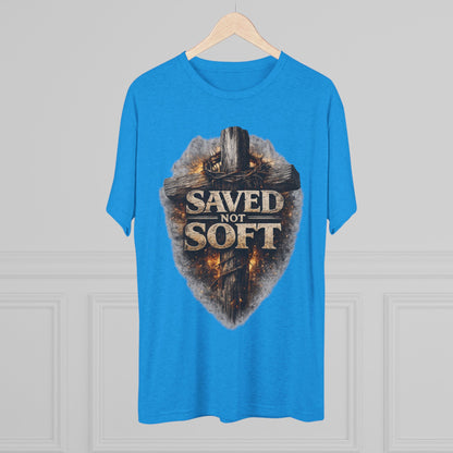 Saved but Not Soft Unisex Tri-Blend Crew Tee