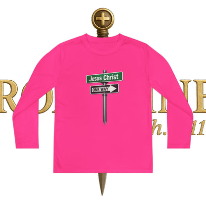 Youth Jesus is The Way Long Sleeve Competitor Tee