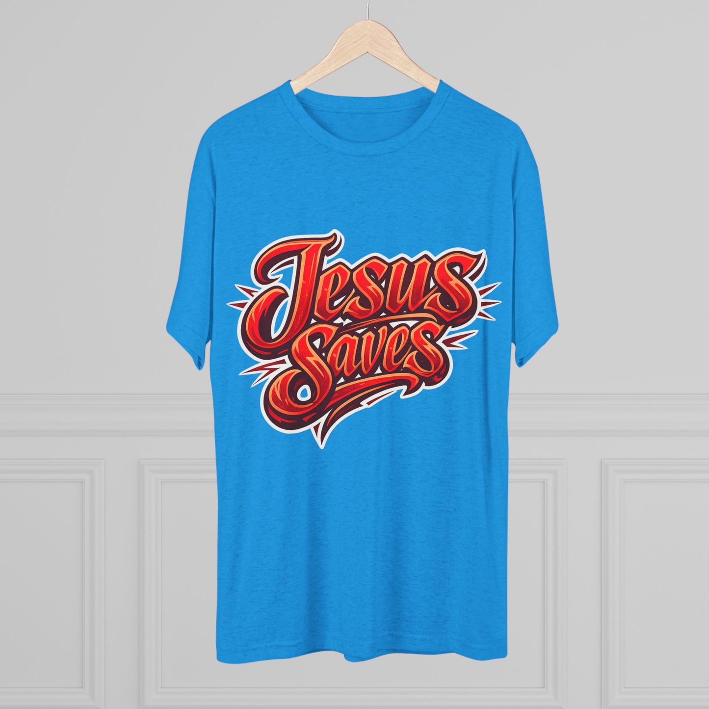 Jesus Saves Unisex Tri-Blend Crew Tee