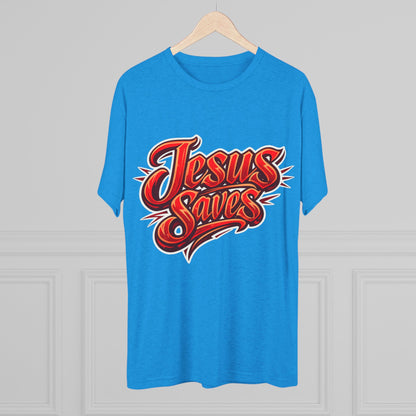 Jesus Saves Unisex Tri-Blend Crew Tee