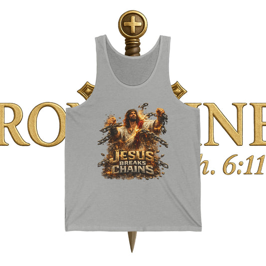 Jesus Breaks Chains Unisex Jersey Tank