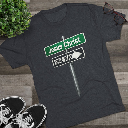 Jesus is The Way Unisex Tri-Blend Crew Tee