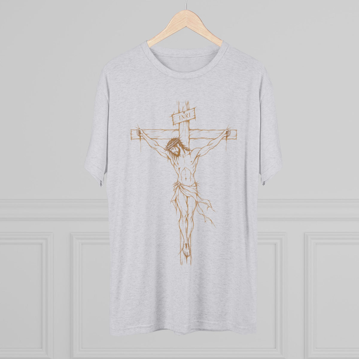 Crucifix Unisex Tri-Blend Crew Tee