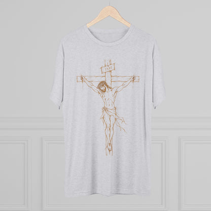 Crucifix Unisex Tri-Blend Crew Tee