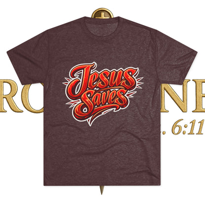 Jesus Saves Unisex Tri-Blend Crew Tee