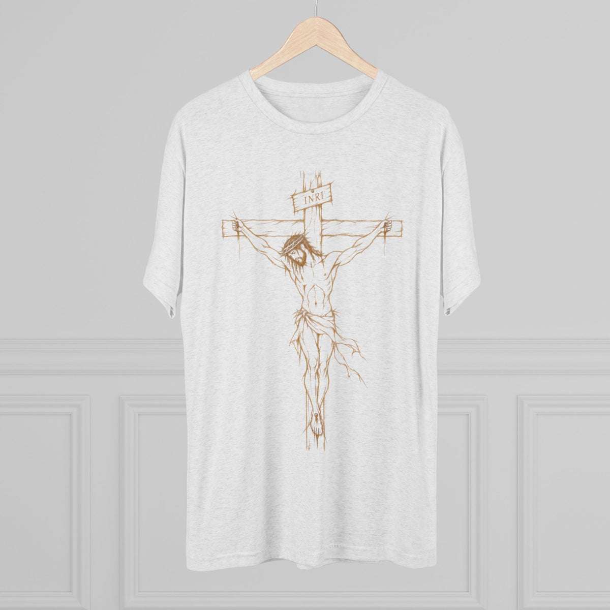 Crucifix Unisex Tri-Blend Crew Tee